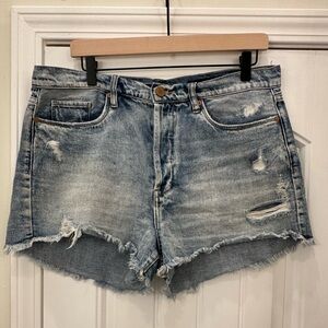 Blank NYC Distressed Cut Off Jean Shorts 31